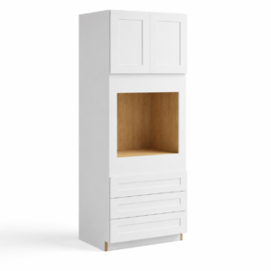 30" W Double Door Oven Pantry Cabinet with Three Drawers