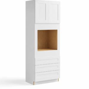 33" W Double Door Oven Pantry Cabinet with Three Drawers