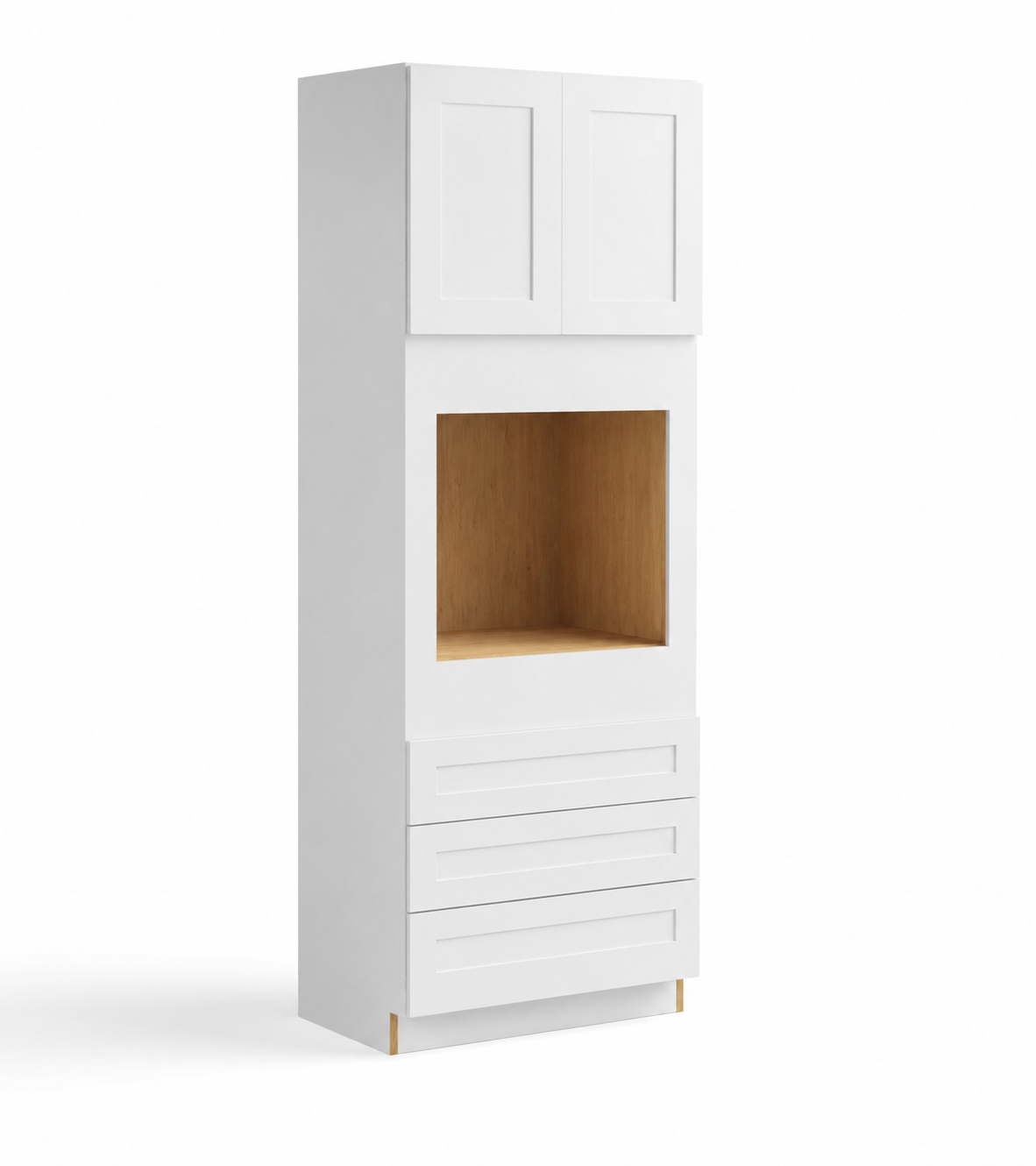 33″ W Double Door Oven Pantry Cabinet with Three Drawers