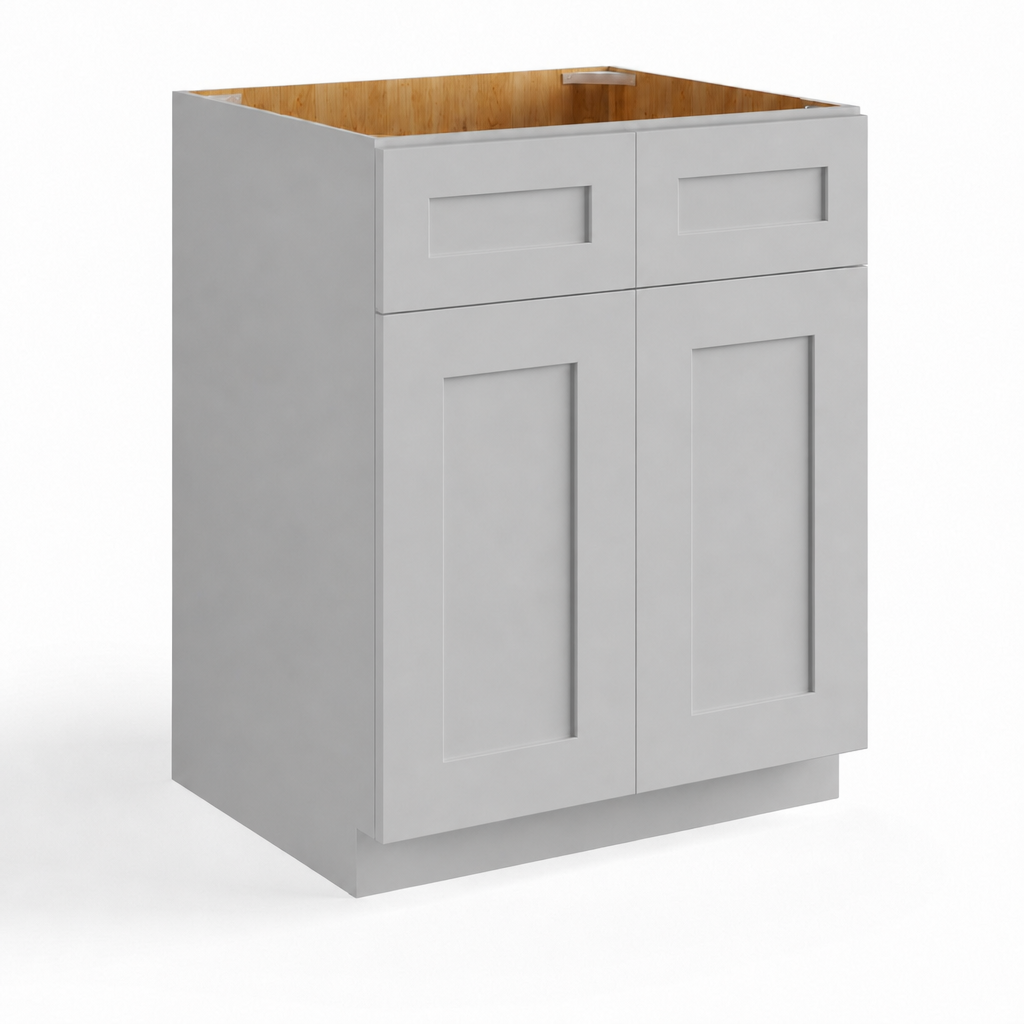 Sink Base With Double Doors and False Drawers
