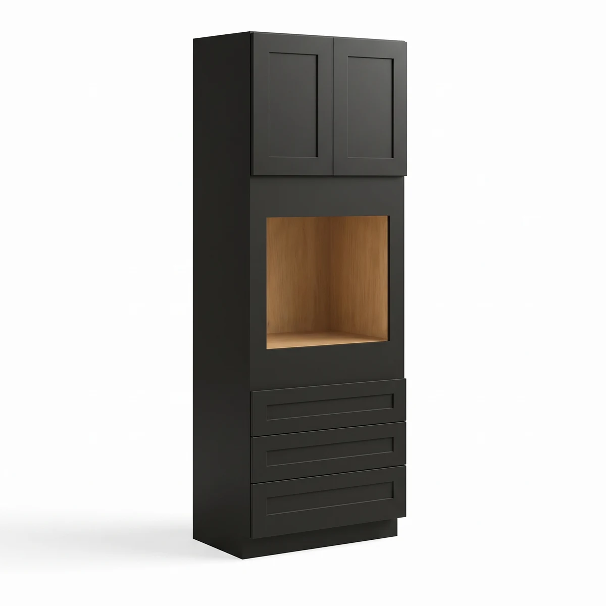 33″ W Double Door Oven Pantry Cabinet with Three Drawers