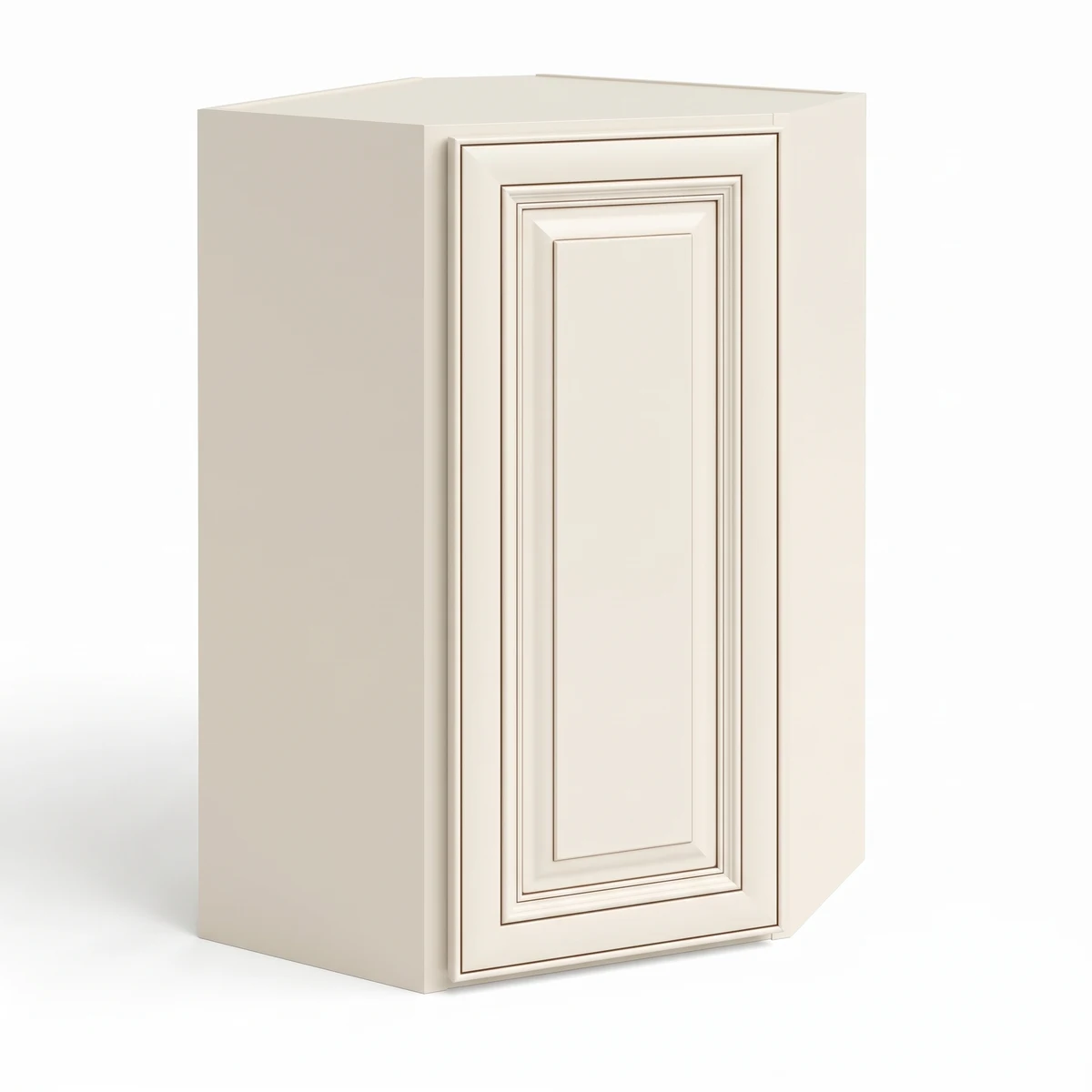 24″ Diagonal Corner Wall Cabinet with Glass Door