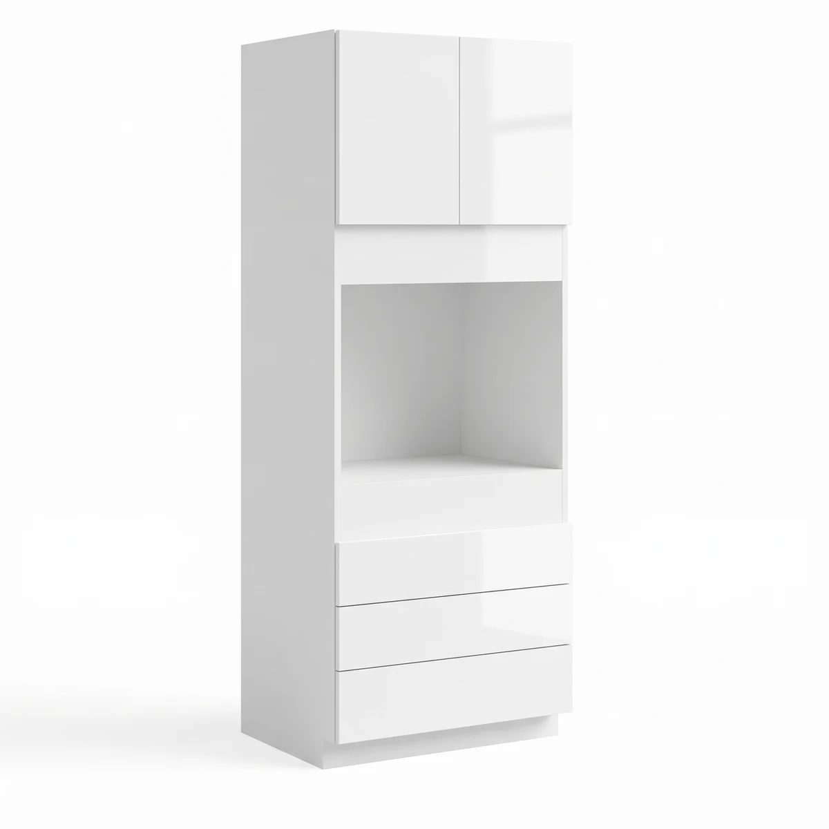 30″ W Double Door Oven Pantry Cabinet with Three Drawers