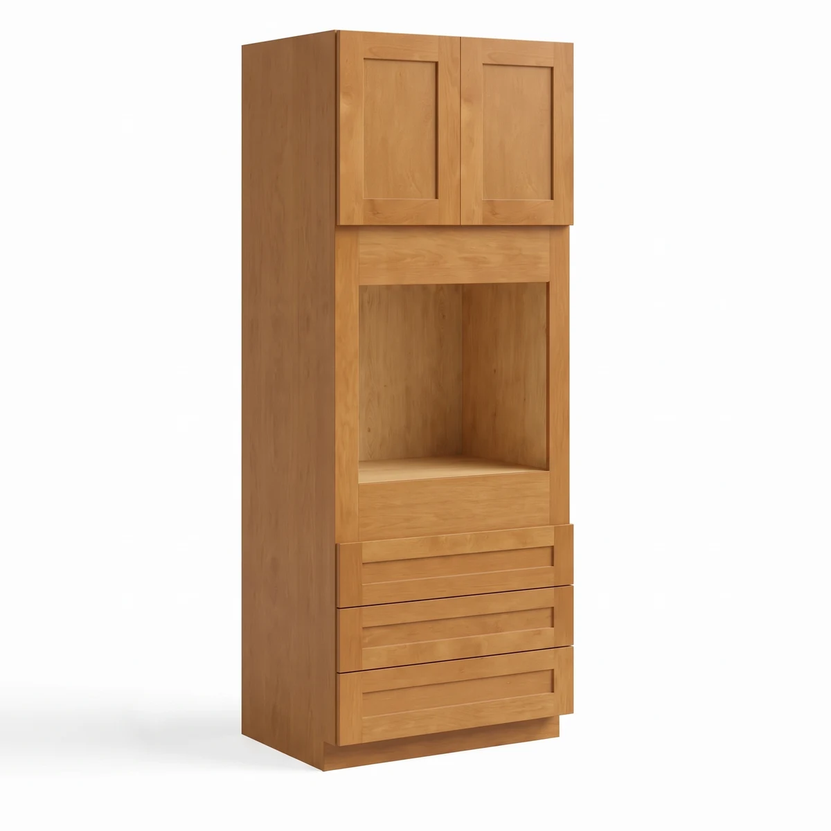 30″ W Double Door Oven Pantry Cabinet with Three Drawers