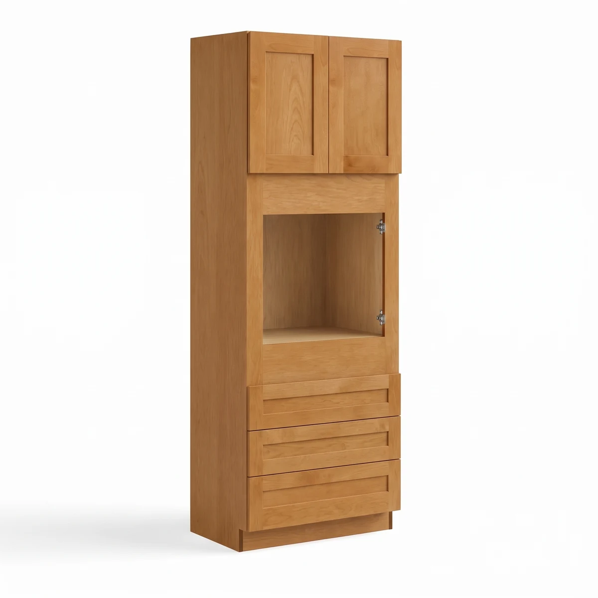 33″ W Double Door Oven Pantry Cabinet with Three Drawers